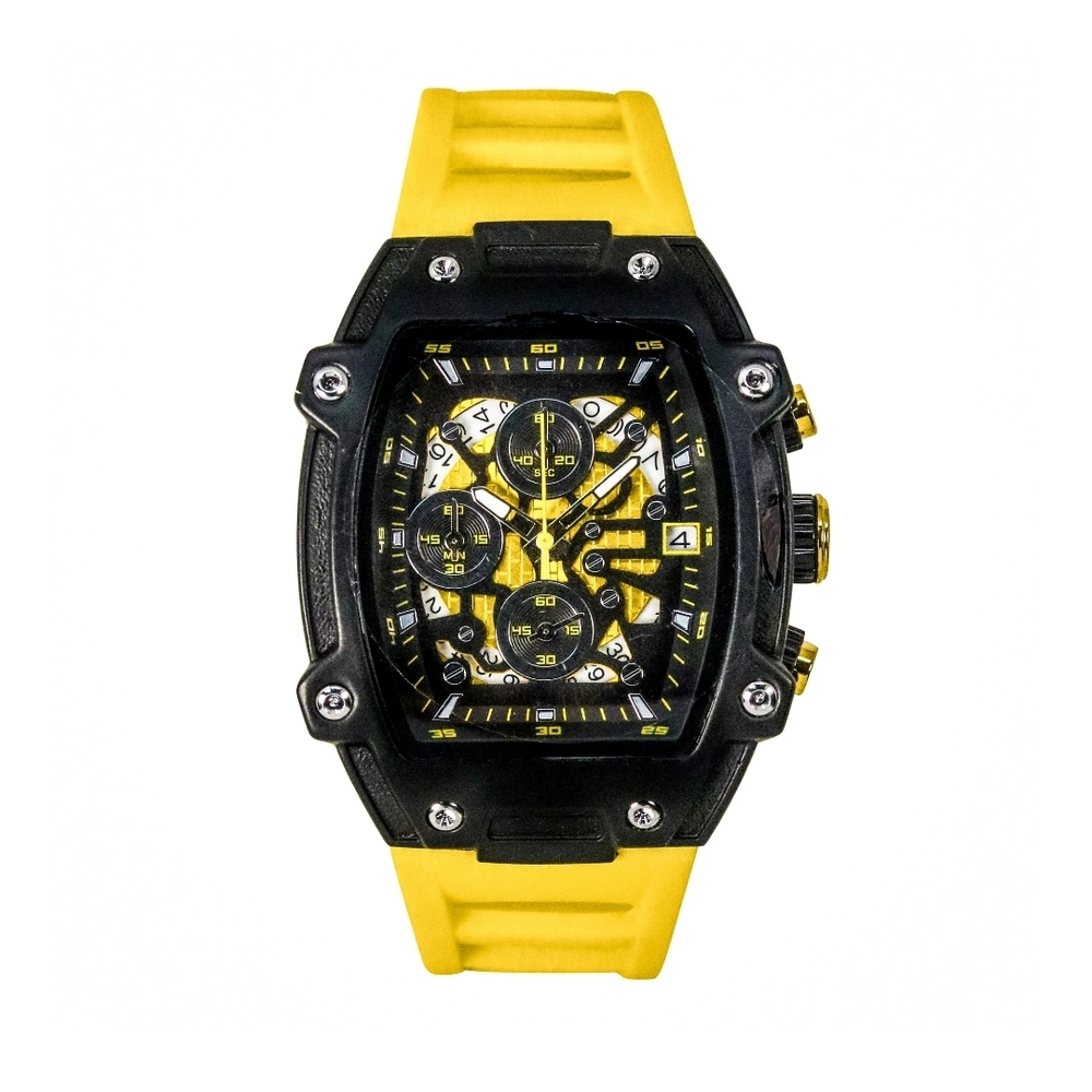 Yellow and Black Chronograph Watch